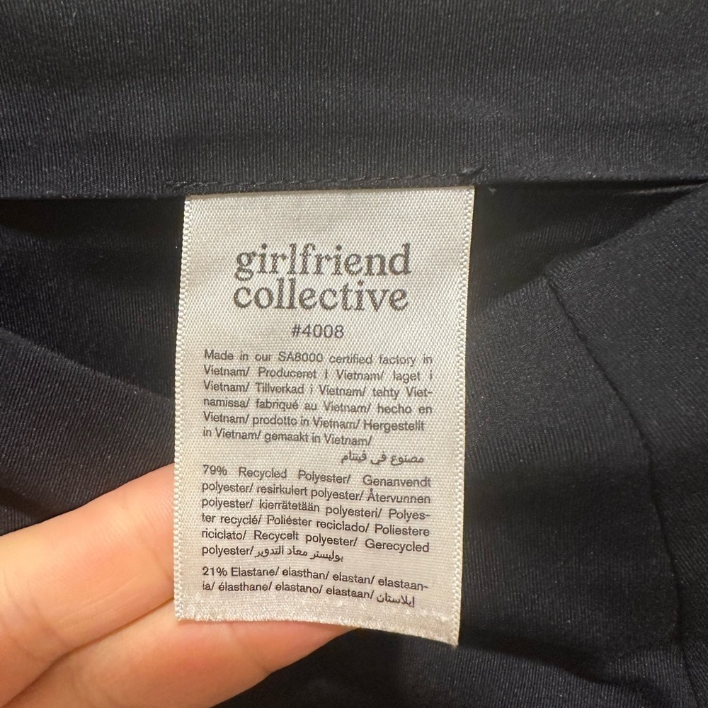 Girlfriend Collective Black Compressive High-Rise Leggings, size XS - Picture 9 of 12